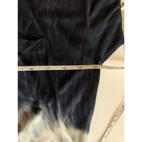 Young Fabulous & Broke Tie Dye Mini Dress Small Soft Blue Beige Cinch Tie Waist - Picture 8 of 9